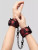Красно-черные наручники Reversible Faux Leather Wrist Cuffs